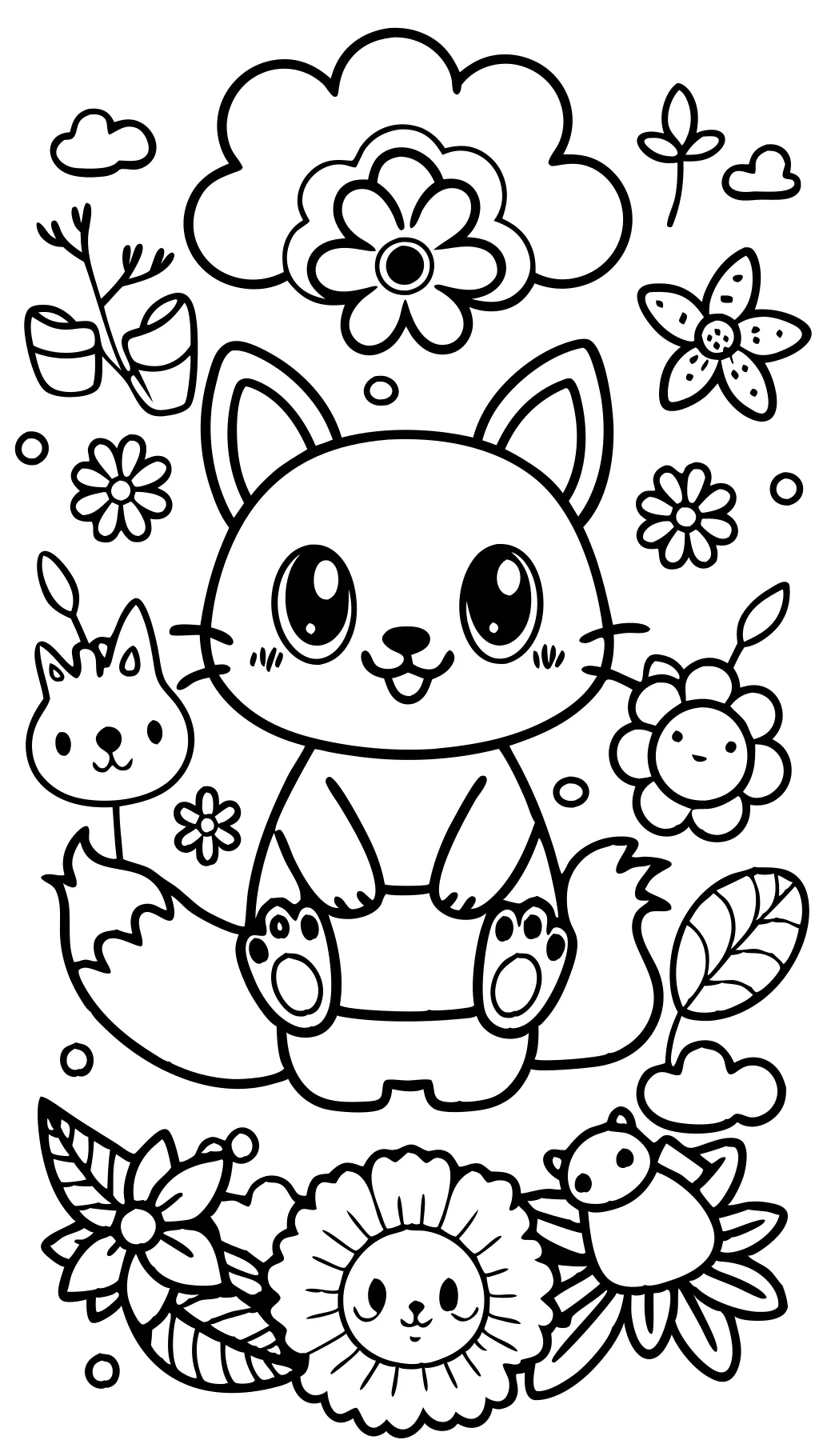 cute animal coloring page